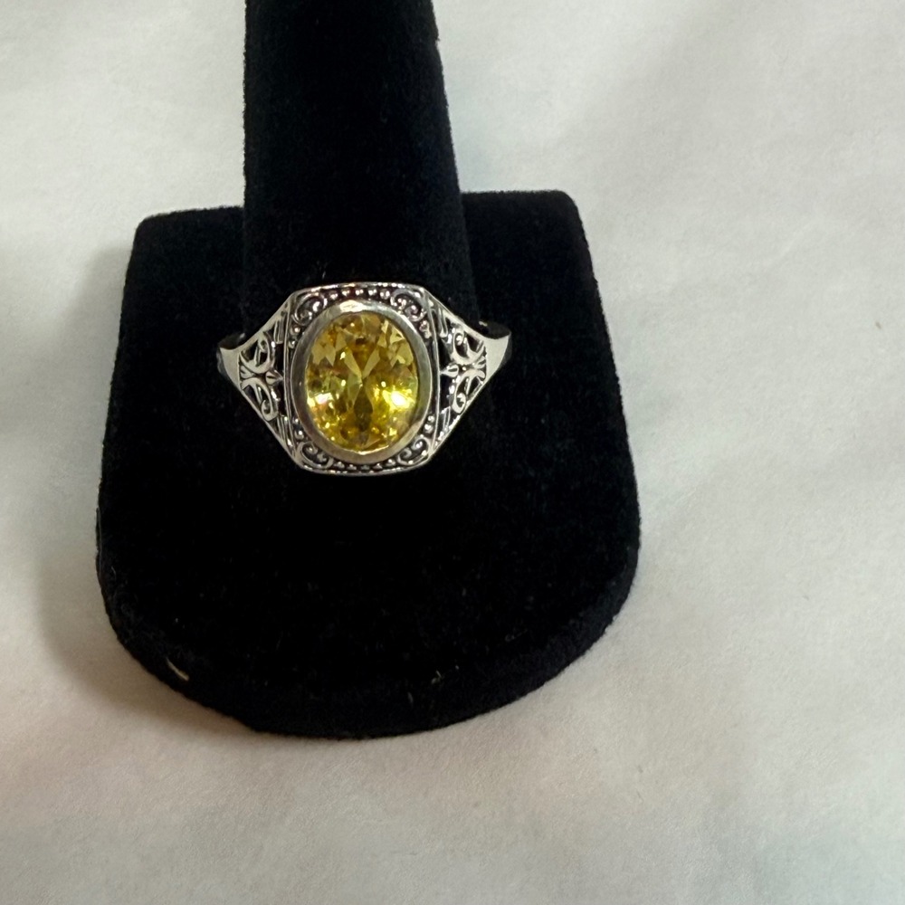 Inspiranza Designs Vivi Ring Women Size 9 Yellow Sterling Silver 925 Filigree